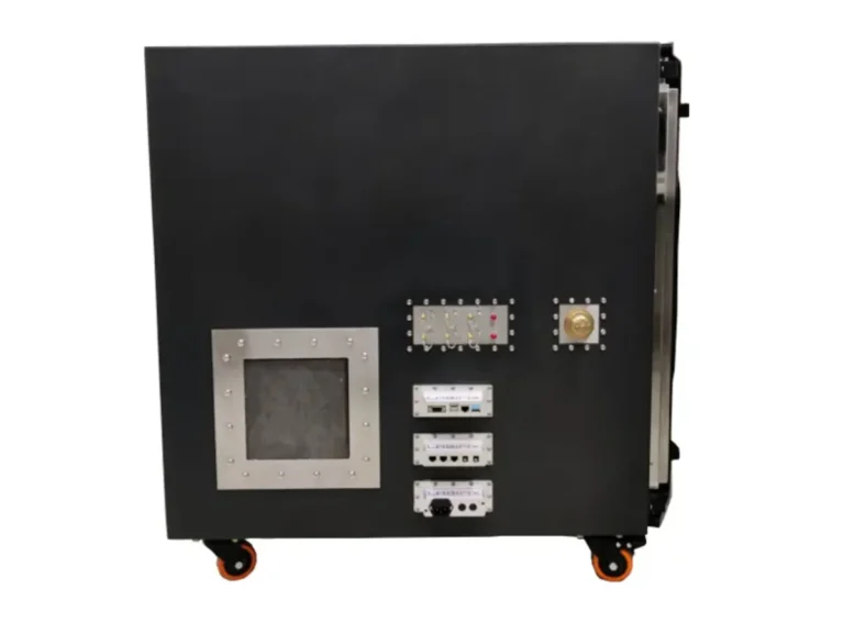 rear-right view of LBX9000 standalone RF test chamber for energy infrastructure and defense communications