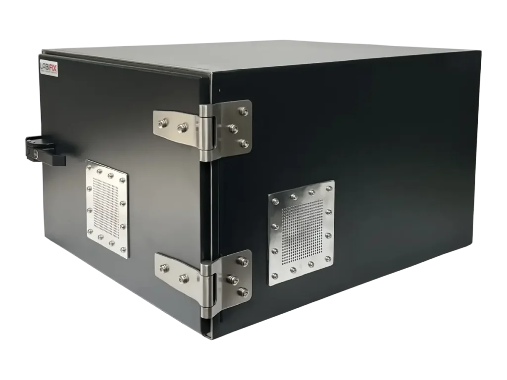 LBX2700 portable anechoic test box front-left view for ota and wireless testing