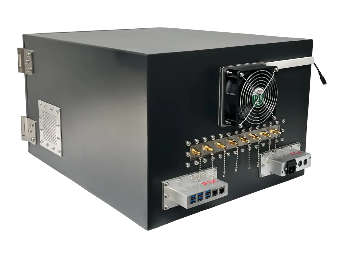 LBX2700 anechoic shielding box rear-left perspective for design validation and rf isolation