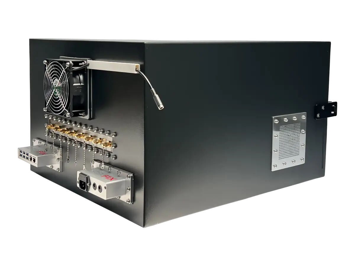 portable anechoic rf test enclosure LBX2700 rear-right angle for throughput and certification