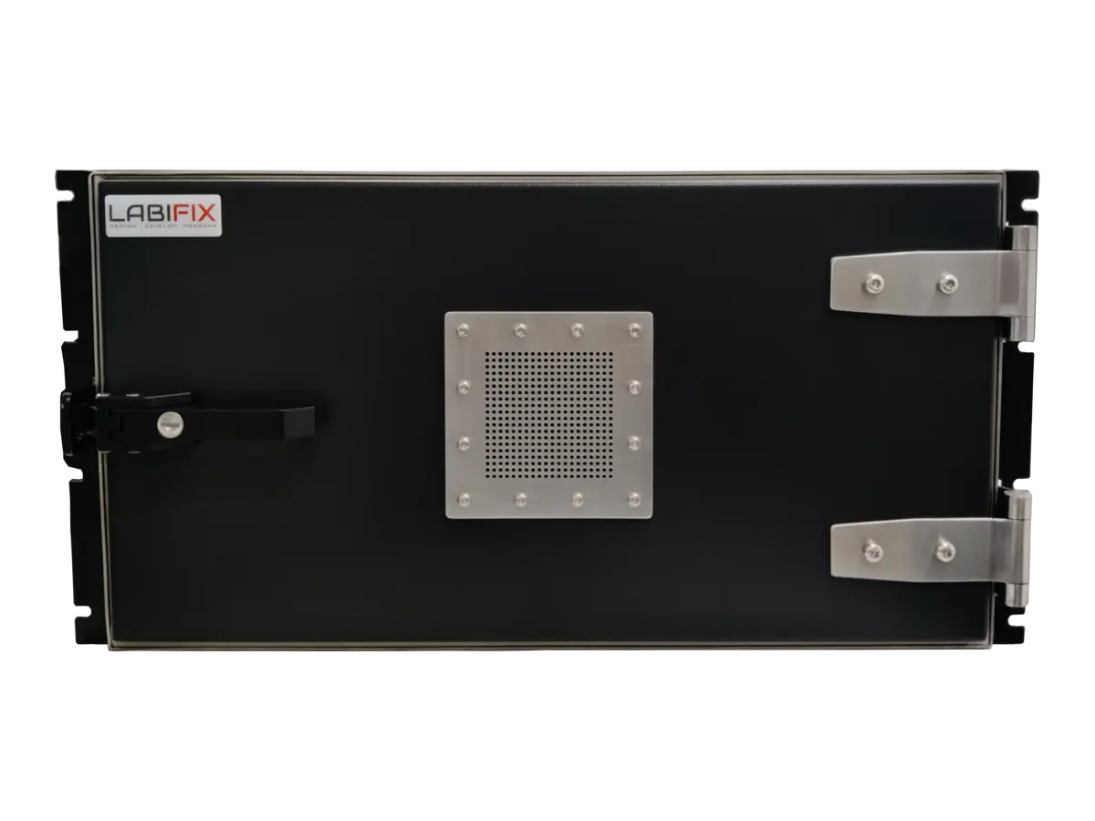 front view of LBX2008 rackmount shielding box for emi control and device validation