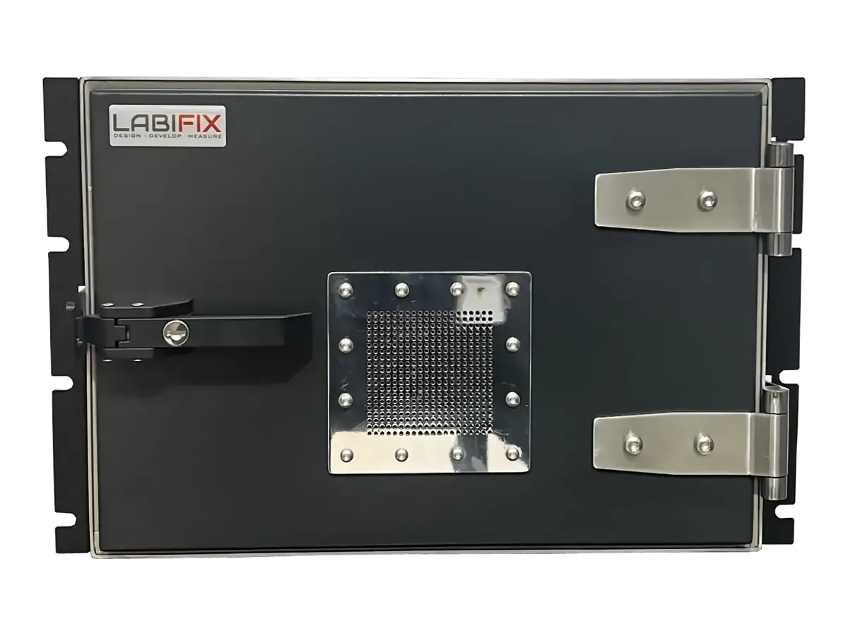 front view of LBX2005 rackmount emc enclosure for emi and emc testing workflows