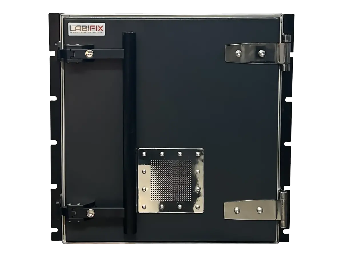 front view of LBX4021 rackmount emc enclosure for electromagnetic compatibility validation