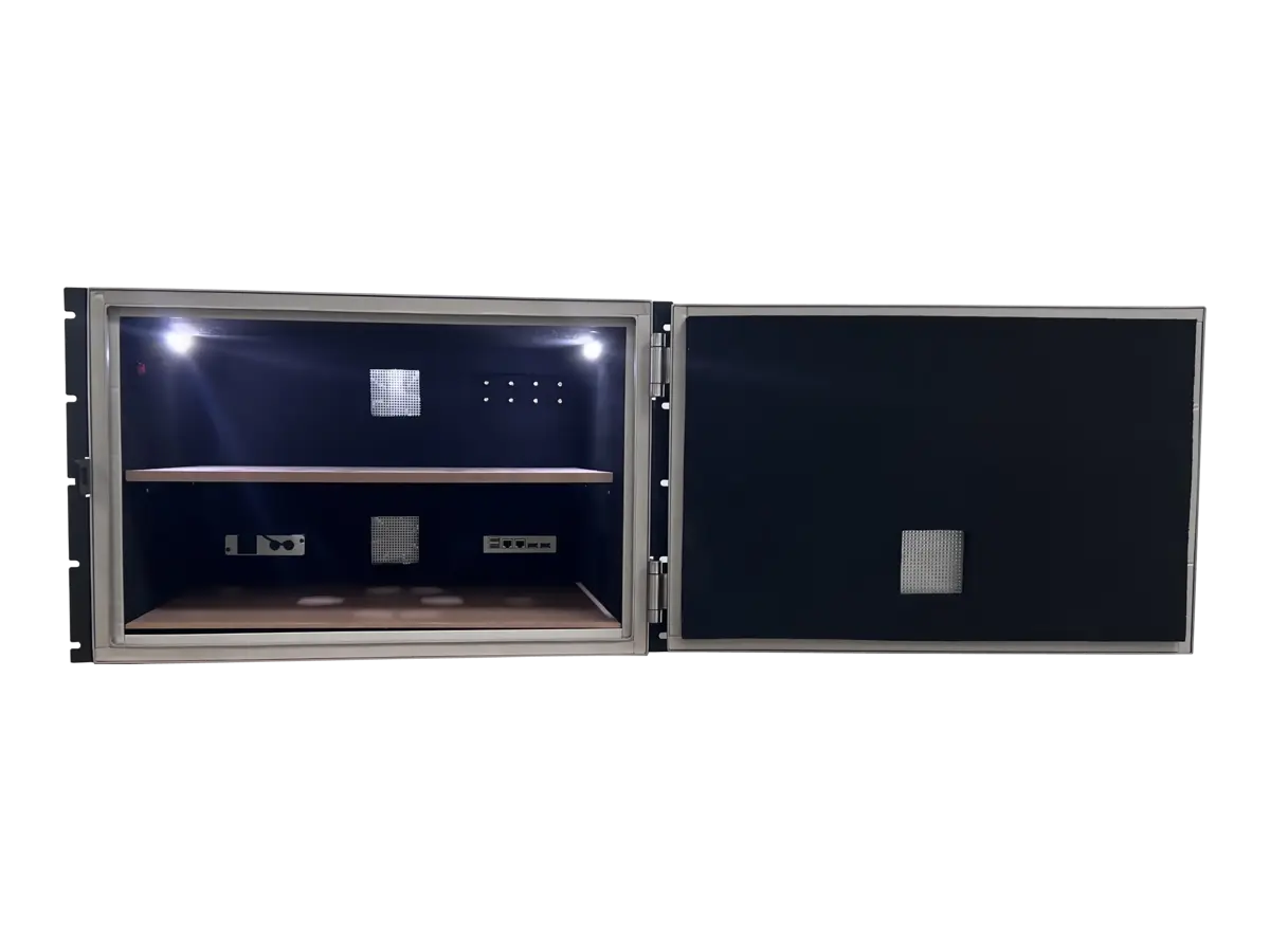 interior view of LBX4800 emi shield box for interference diagnostics and calibration