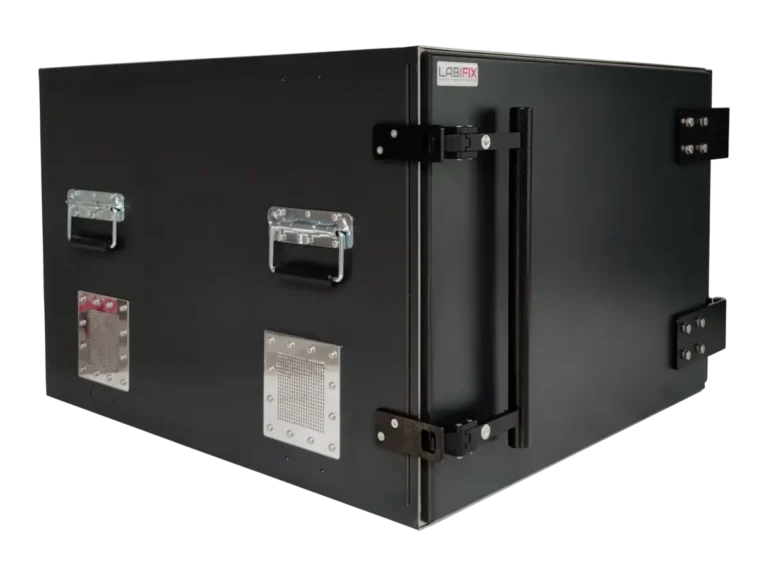 LBX5600 benchtop rf enclosure front-right view for drone and autonomous system module testing
