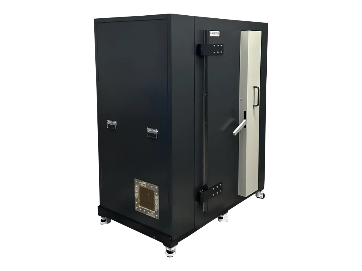 LBX-SB-200 standalone RF anechoic chamber front-right view for autonomous vehicle sensors and radar validation