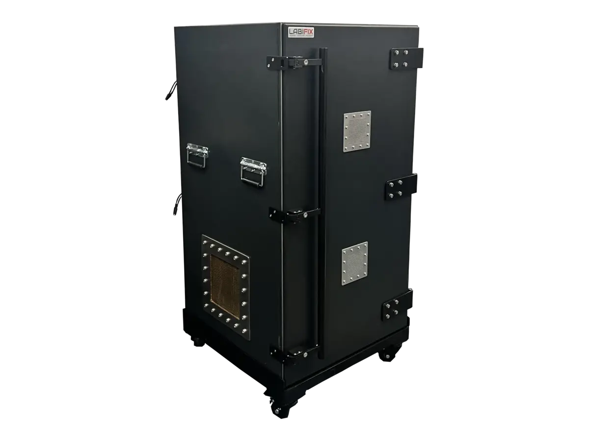 LBX7600 standalone RF anechoic chamber front-right view for automotive radar and autonomous vehicle testing