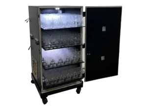 interior view of LBX7600 standalone RF anechoic chamber for EMI diagnostics and wireless subsystem analysis