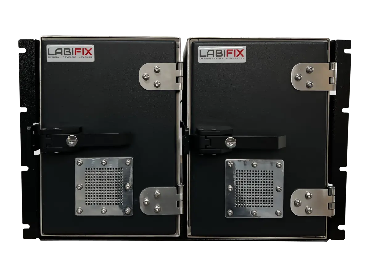 LBX1300 rf blocking test box front view for secure wireless device testing