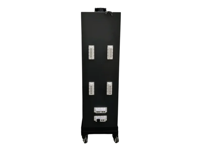 rear view of LBX6200 standalone RF chamber with industrial RF interfaces and system controls