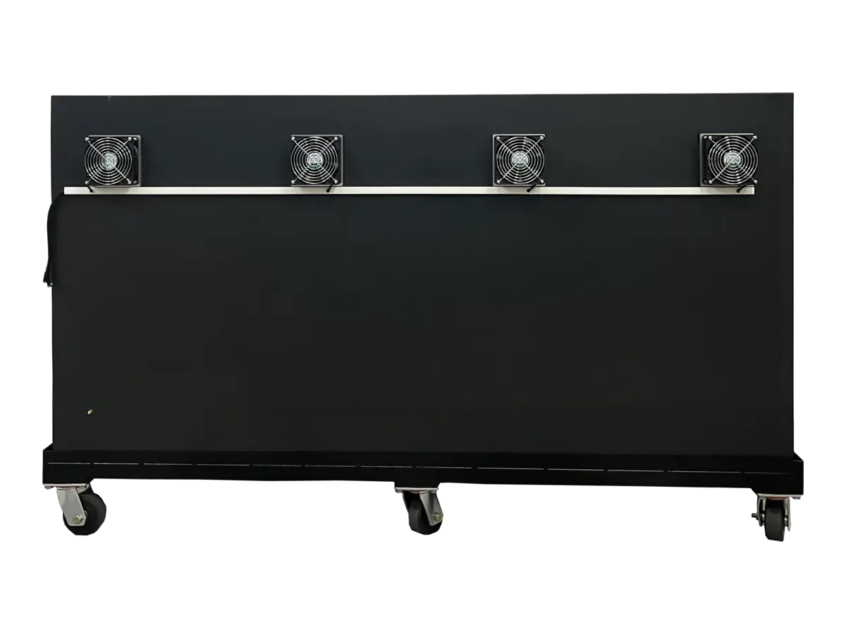 rear view of LBX8500 standalone RF chamber with enterprise control systems and RF integration ports