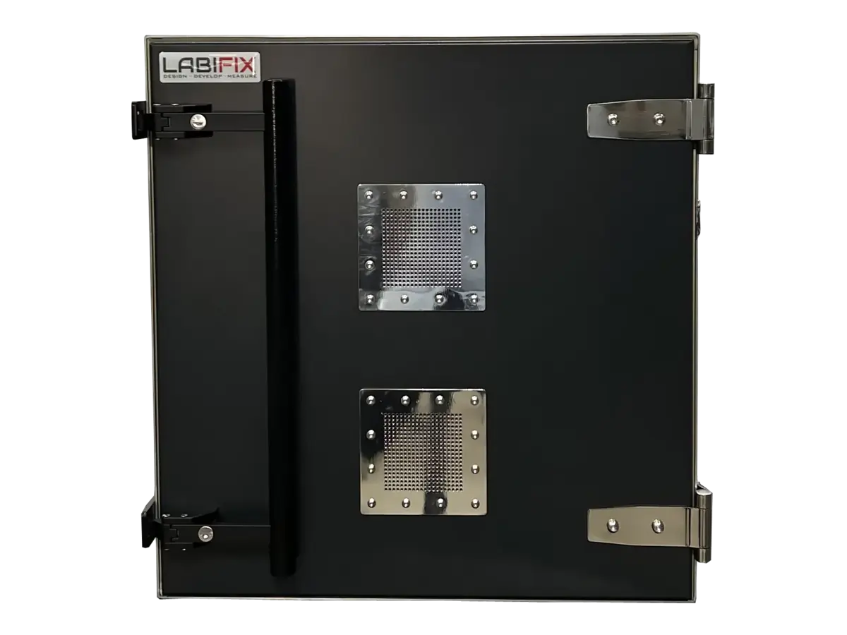 front view of LBX4250 rf electronics shielded enclosure for ota and wifi analysis