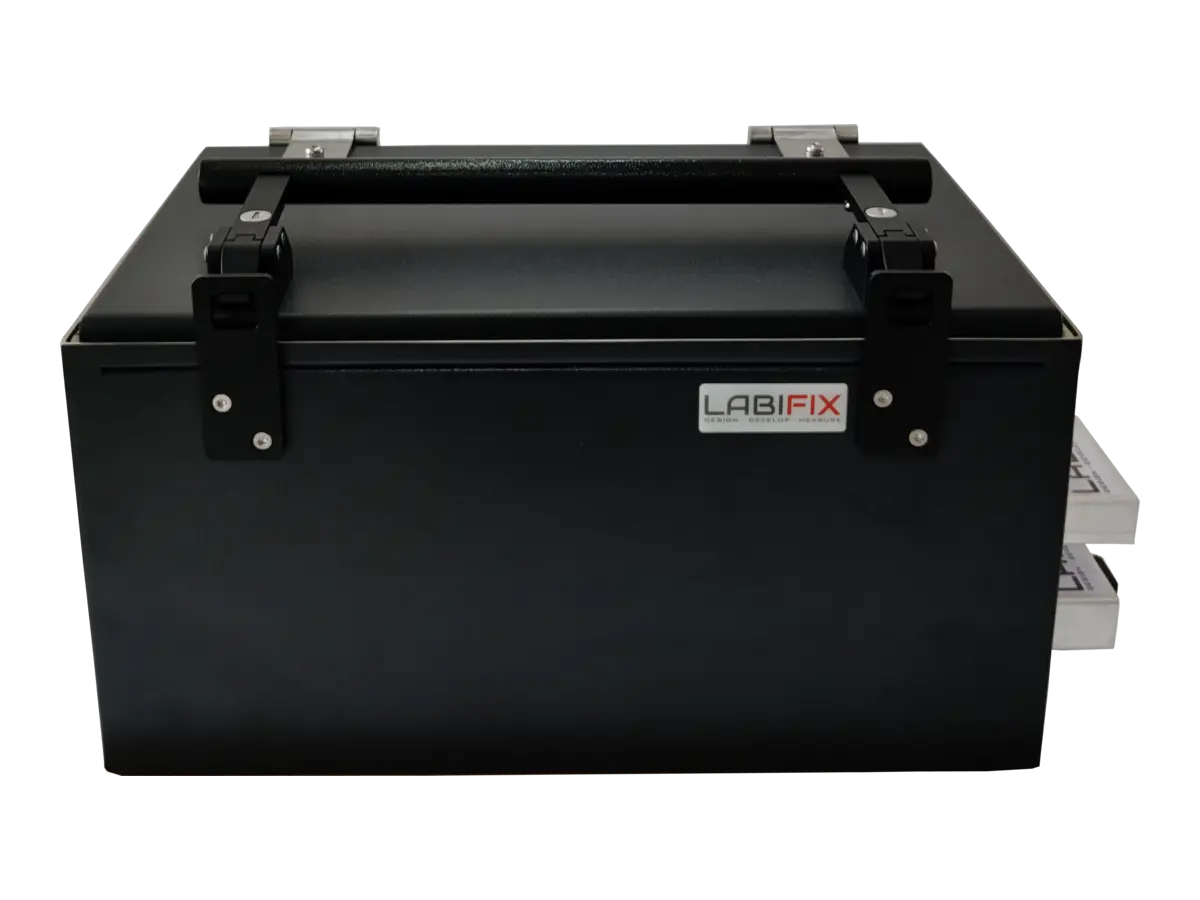 front view of LBX3040 benchtop rf enclosure for ota and design validation