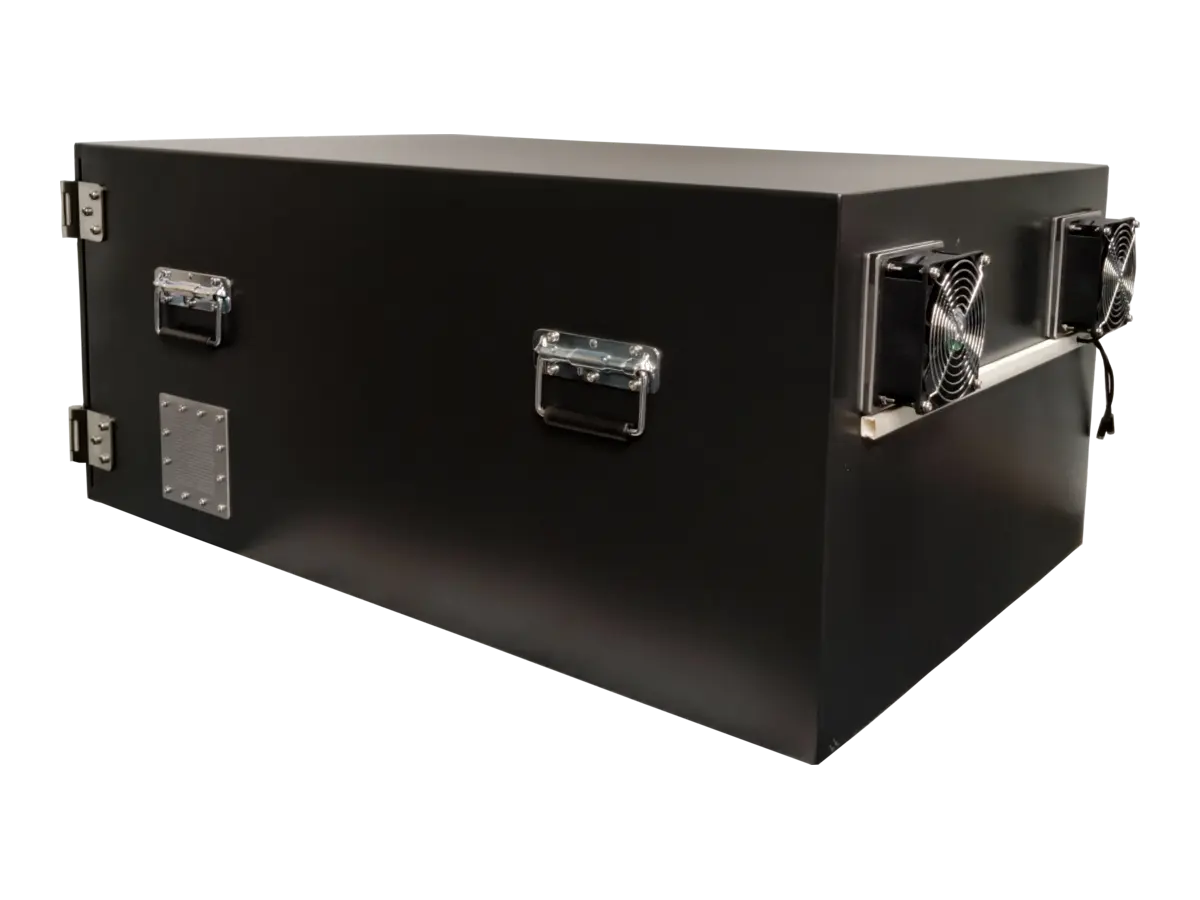 LBX4750 benchtop rf enclosure rear-left view for medtech and wearable development
