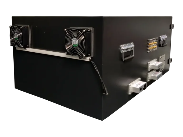 Benchtop RF enclosure configured for wireless subsystem testing in consumer electronics engineering and prototype validation labs.