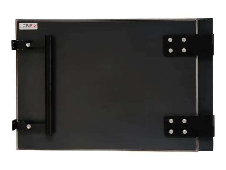 front view of LBX5600 benchtop rf test enclosure for gnss and navigation device analysis