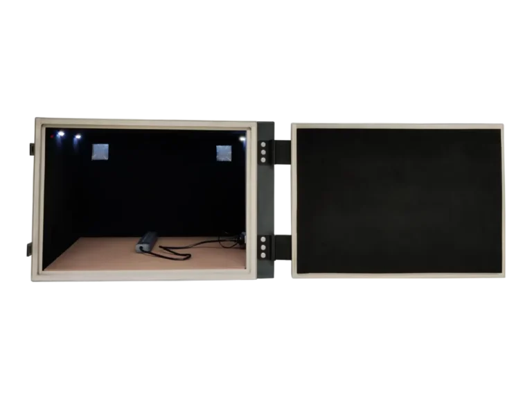 interior view of LBX5600 benchtop rf chamber for embedded system debugging and antenna refinement