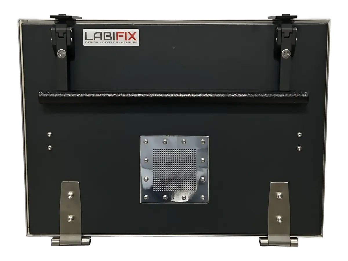 front view of LBX3200 benchtop rf test enclosure for design validation testing