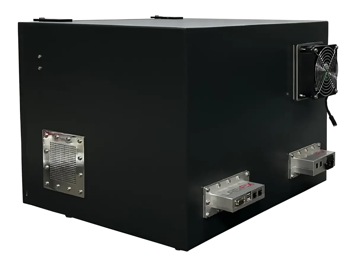 LBX3200 benchtop rf test box rear-left view for medical electronics prototyping