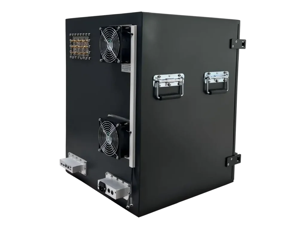 rear-right view of LBX6150 benchtop wireless enclosure for smart industrial device development