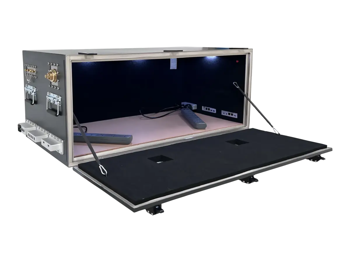LBX3700 benchtop rf isolation box front-right view for bluetooth and iot testing
