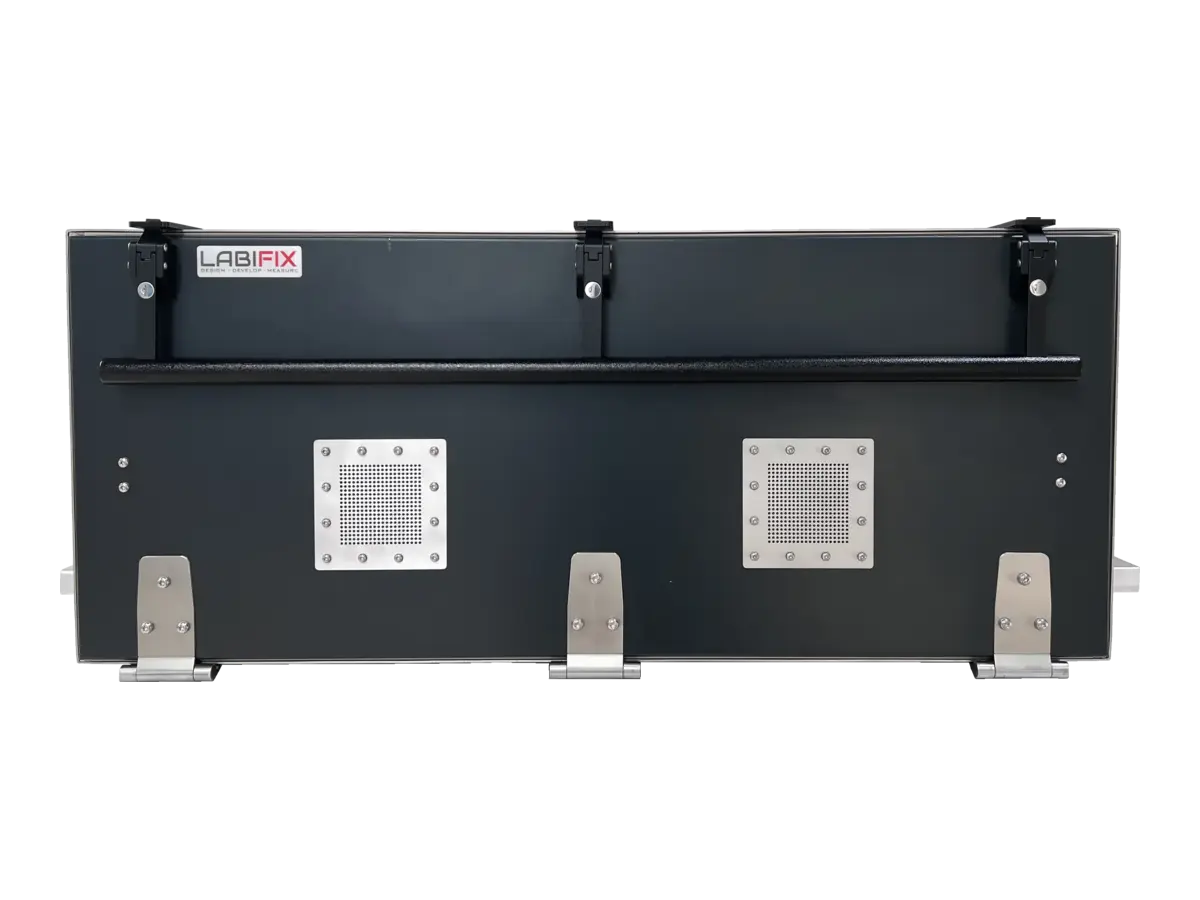 front view of LBX3700 benchtop rf shield box for ota and performance evaluation