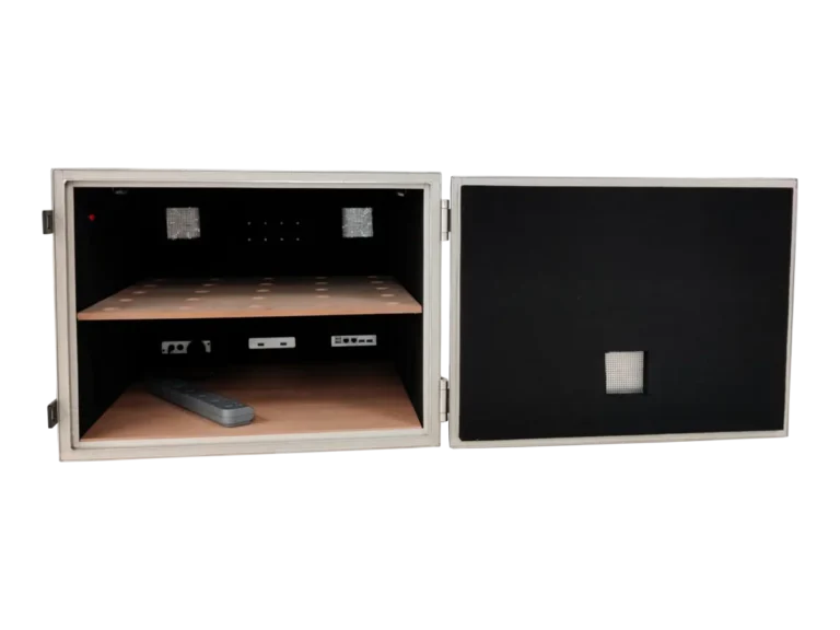 interior view of LBX5050 benchtop rf isolation chamber for pcb wireless diagnostics
