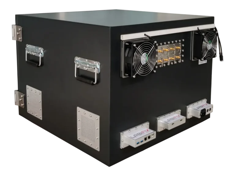 LBX5050 benchtop rf isolation box rear-left view for medtech wireless device engineering