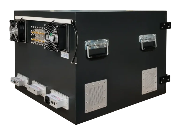 rear-right view of LBX5050 benchtop wireless isolation enclosure for 5g and lte module tuning
