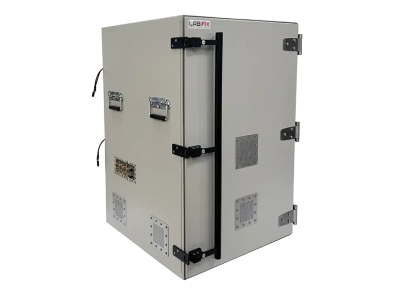 LBX6010 benchtop rf isolation box front-right view for field communication module validation