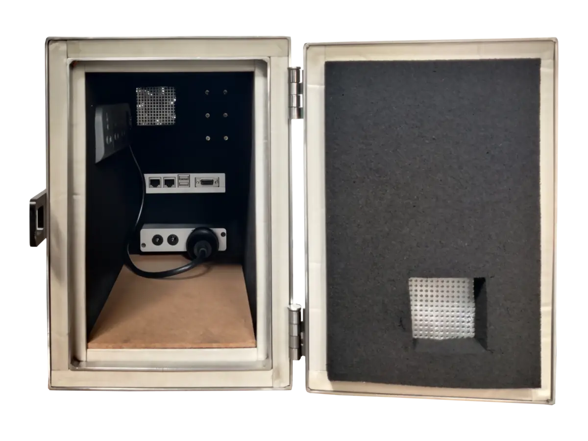 LBX1400 rf proof box interior chamber with absorber for mimo and antenna testing