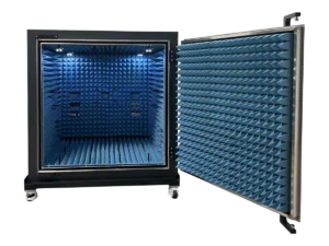 interior view of LBX9300 standalone RF room for antenna arrays, OTA testing, and aerospace diagnostics
