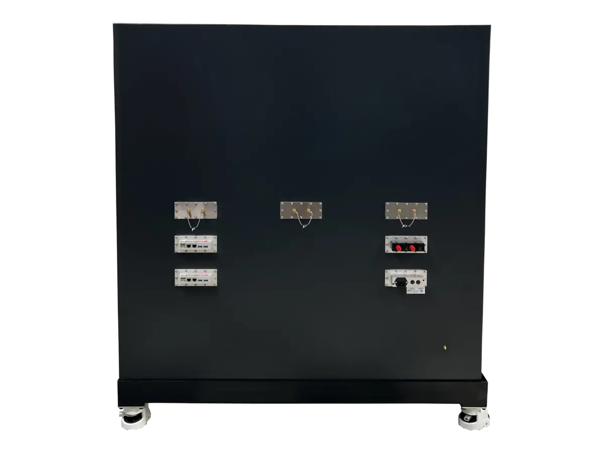 rear view of LBX9300 standalone RF room with industrial RF integration and enterprise compliance systems