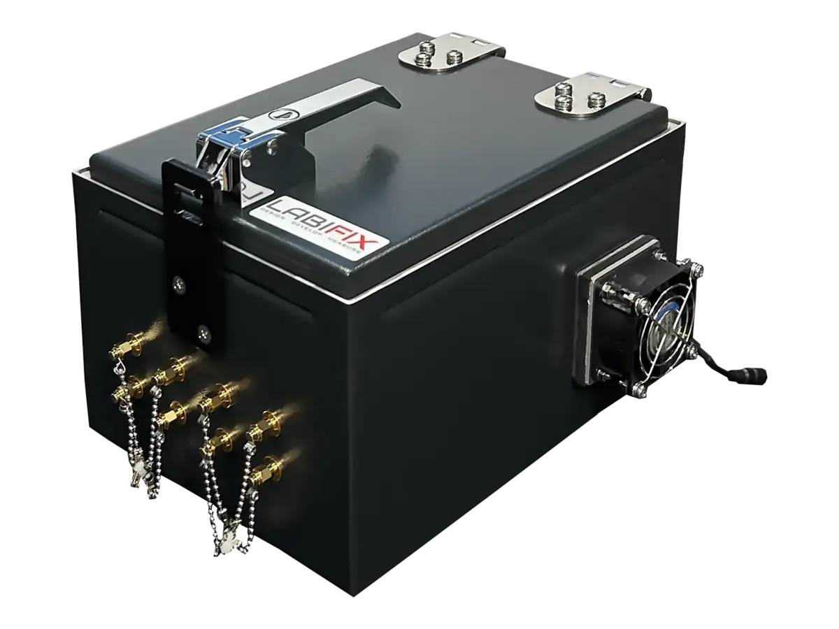 LBX500 portable RF shield box front-left angle for OTA and wireless testing