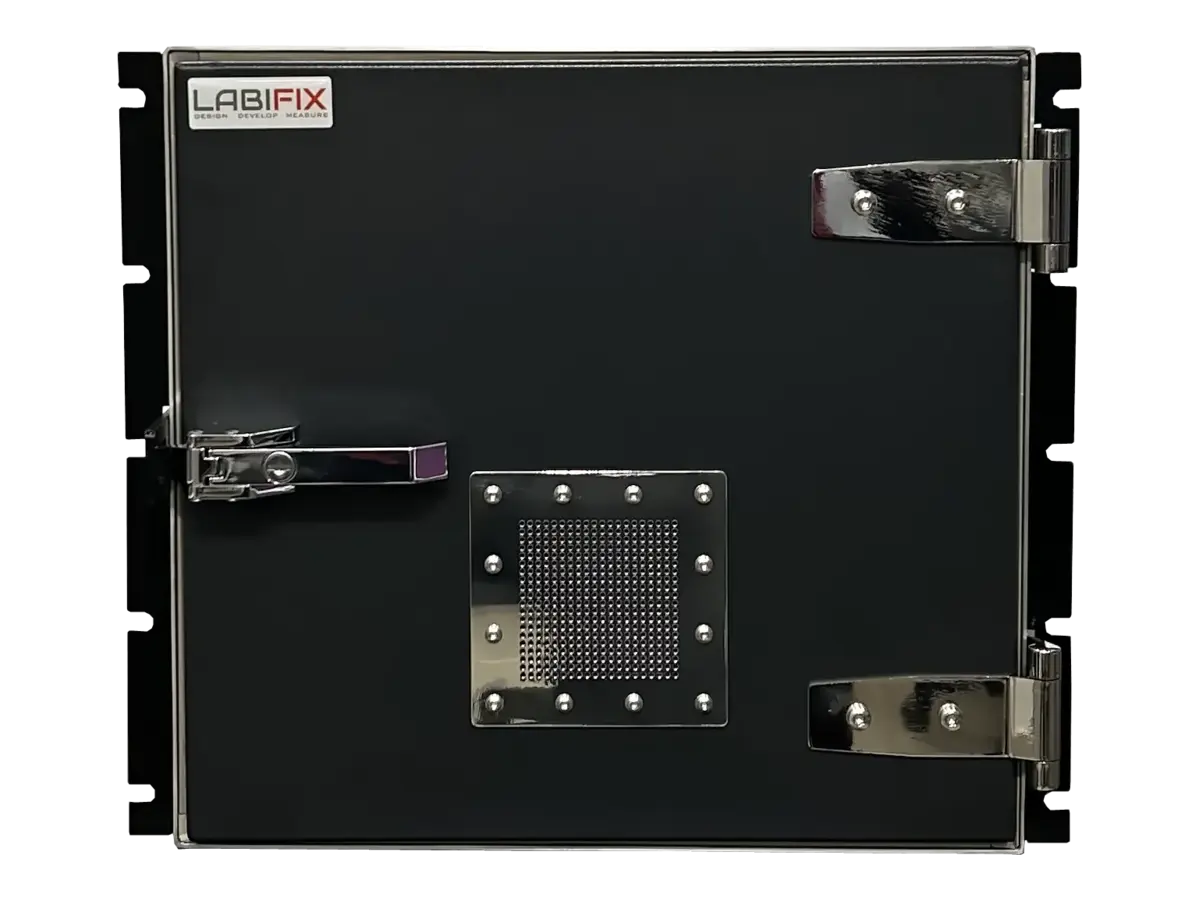 front view of LBX4000A rackmount rf enclosure for ota and device performance testing