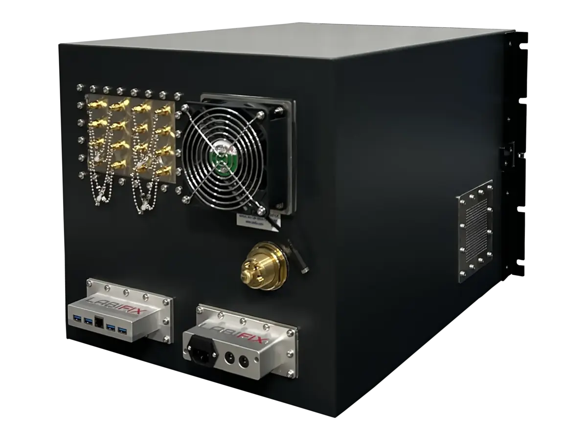 rear-right view of LBX4000A rackmount rf shielding enclosure for high throughput validation