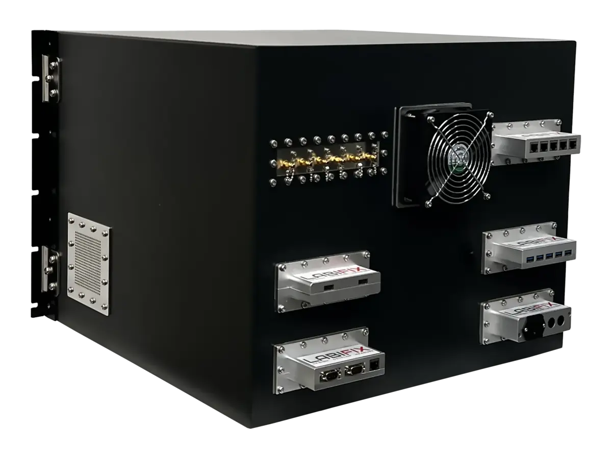 LBX4950 rf shield enclosure rear-left view for medical device wireless testing