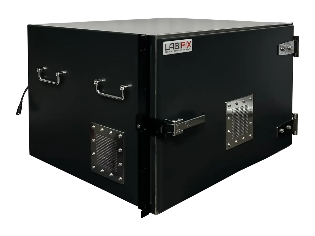 LBX5350 rf shield rack front-right view for wireless device calibration
