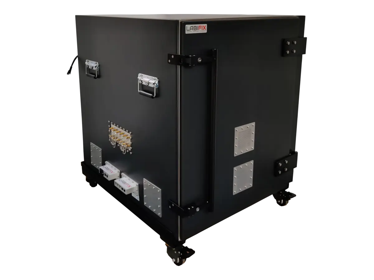 LBX9100 standalone RF shielded chamber front-right view for automotive telematics and intelligent transportation systems