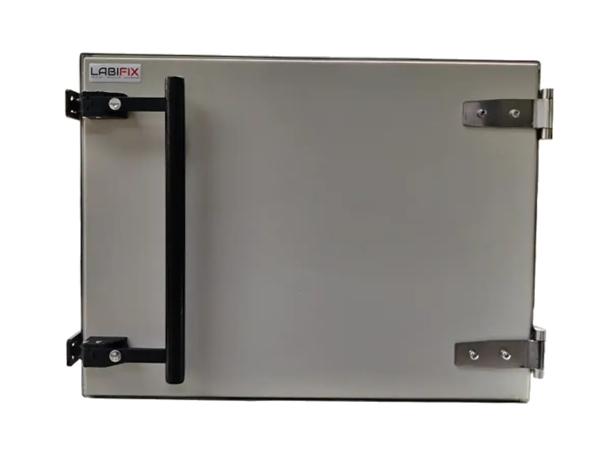 front view of LBX5000 benchtop rf test enclosure for secure wireless debugging