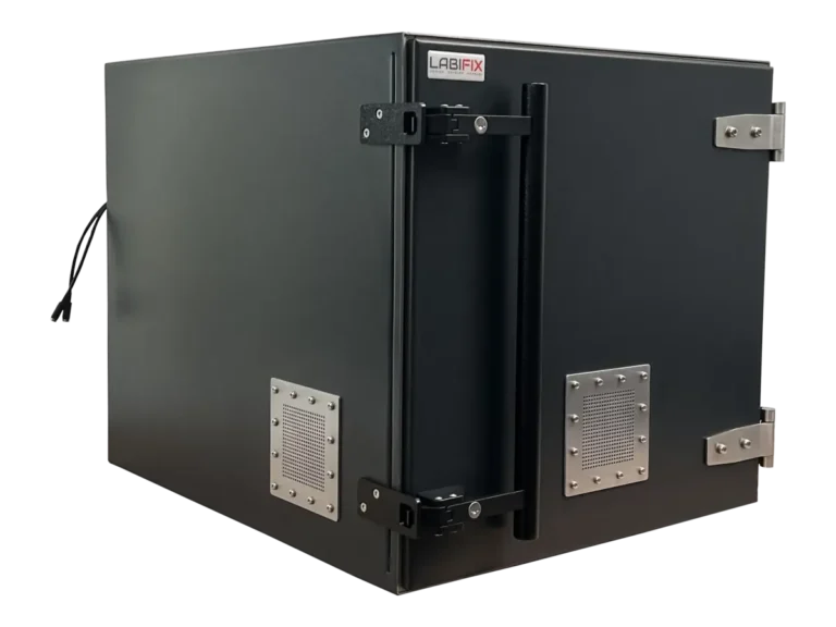 LBX6250 benchtop rf shielded enclosure front-right view for defense wireless subsystem testing