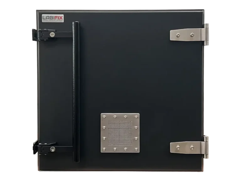 front view of LBX6250 benchtop rf test enclosure for smart transportation hardware certification