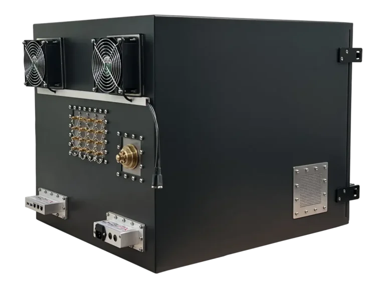 rear-right view of LBX6250 benchtop wireless shielded enclosure for industrial communications development