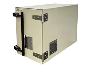 LBX2070 portable rf shielded test box front-left view for wireless and ota testing