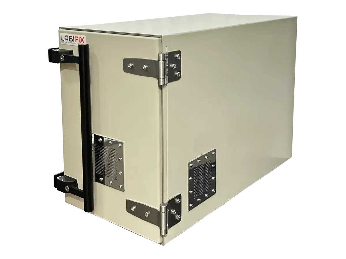 LBX2070 portable rf shielded test box front-left view for wireless and ota testing
