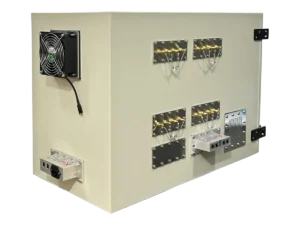 portable rf shielded test box LBX2070 rear-right angle for throughput and device certification