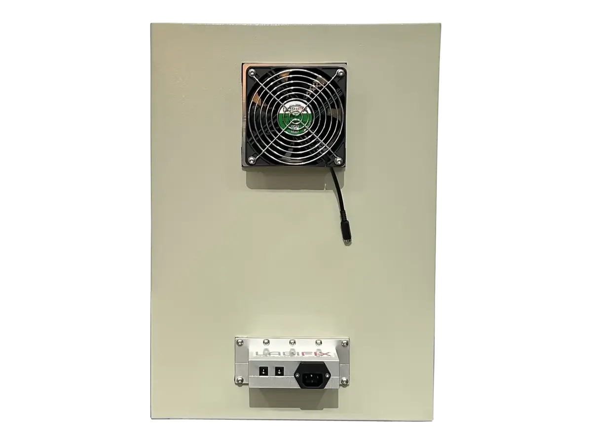LBX2070 portable rf shielded test enclosure rear panel with rf ports for emc testing