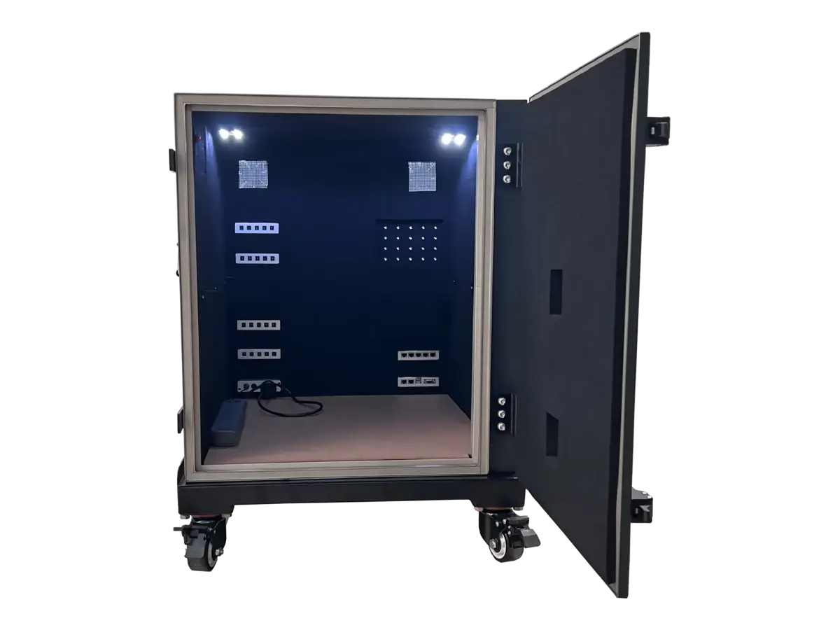 interior view of LBX6500 standalone RF chamber for antenna calibration and multi-system diagnostics