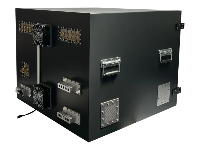 rear-right view of LBX5800 benchtop wireless test enclosure for embedded hardware certification