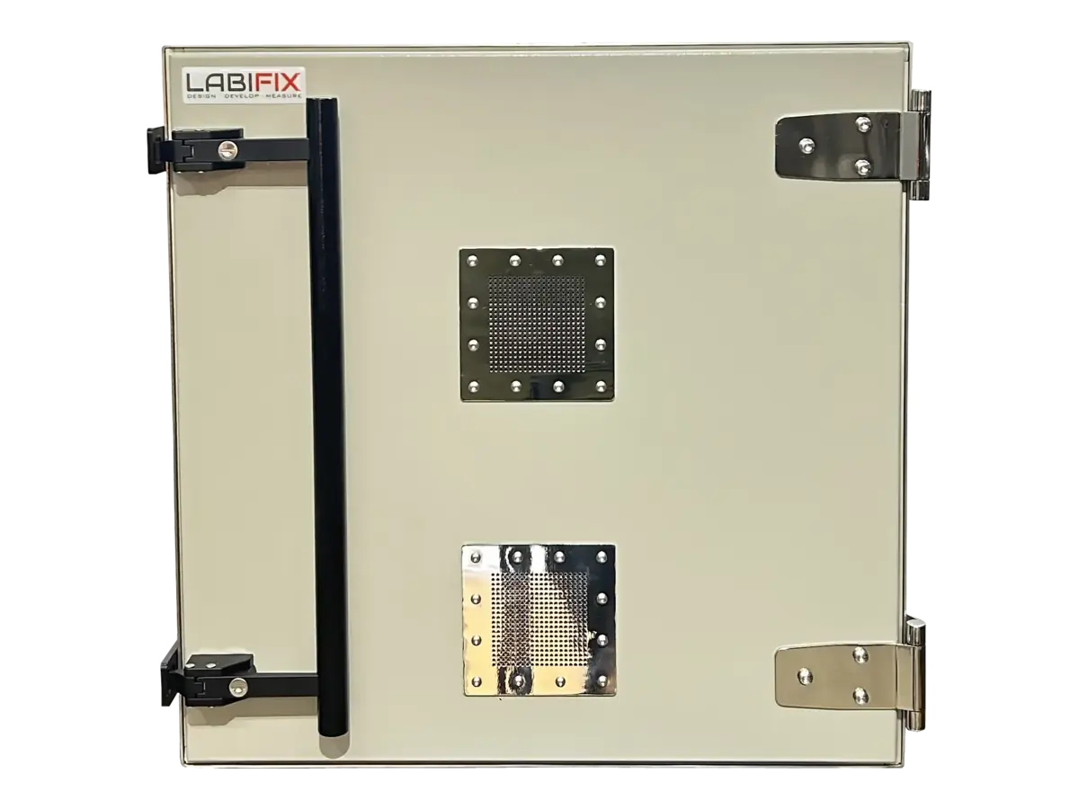 front view of LBX6550 benchtop shielded rf enclosure for industrial wireless systems certification